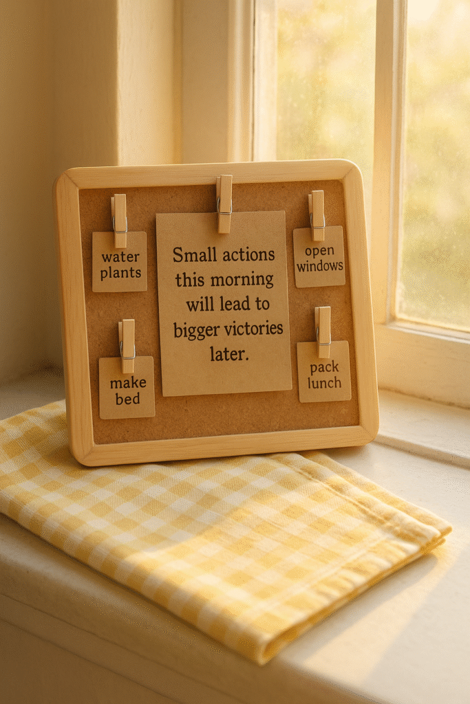 Small actions this morning will lead to bigger victories later.