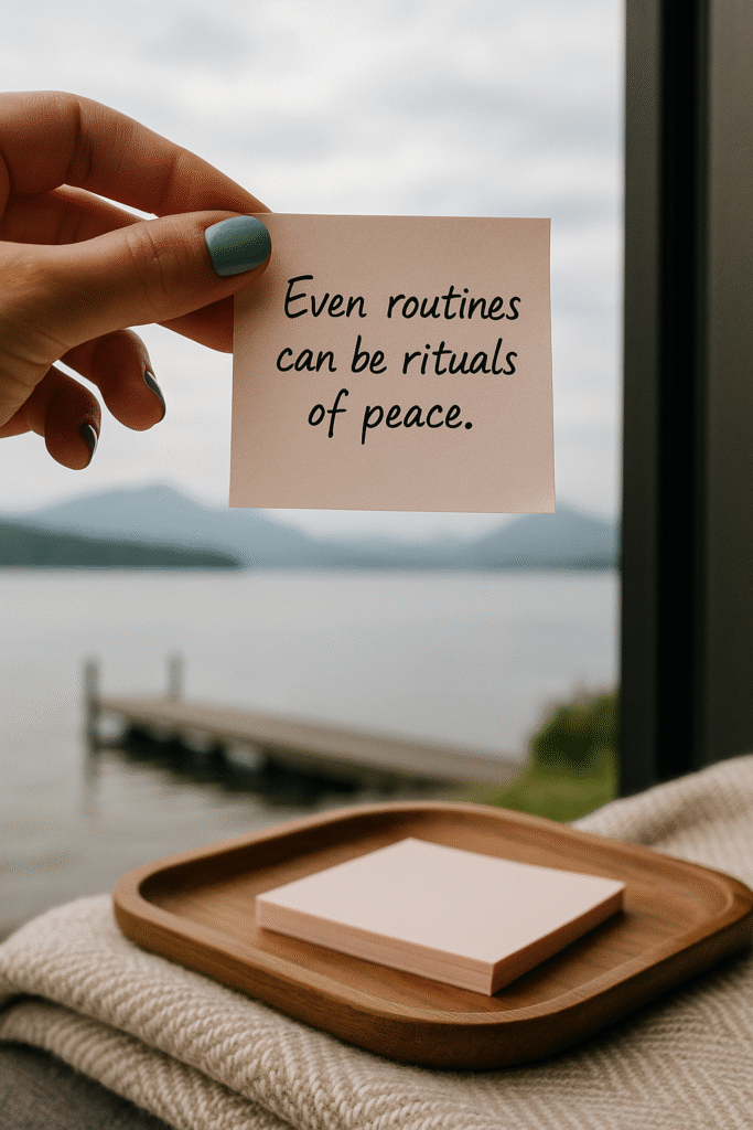 Even routines can be rituals of peace