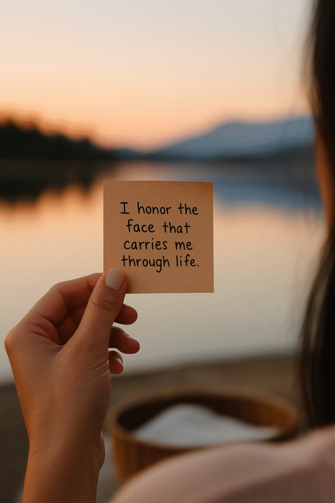 I honor the face that carries me through life