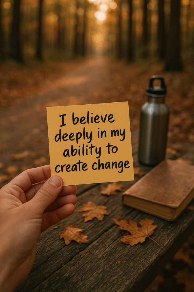 I believe deeply in my ability to create change.