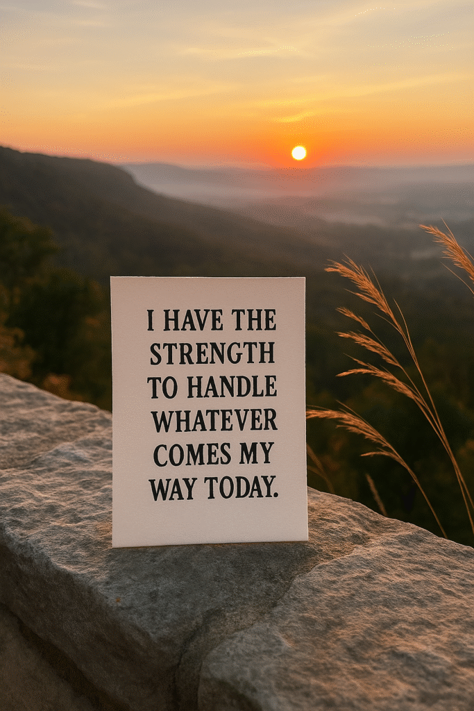 I have the strength to handle whatever comes my way today.