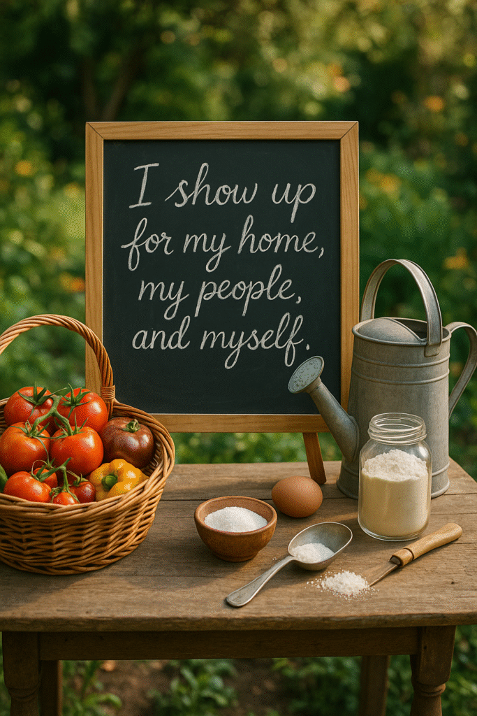 I show up for my home, my people, and myself.