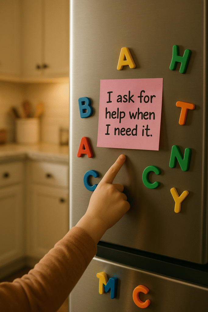 I ask for help when I need it.