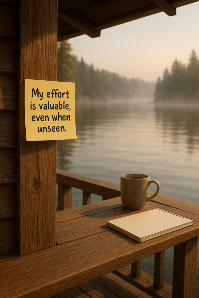 My effort is valuable, even when unseen.