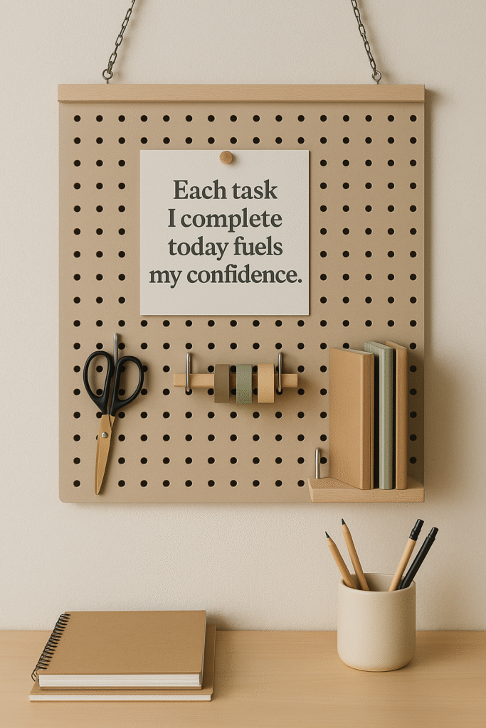 Each task I complete today fuels my confidence.