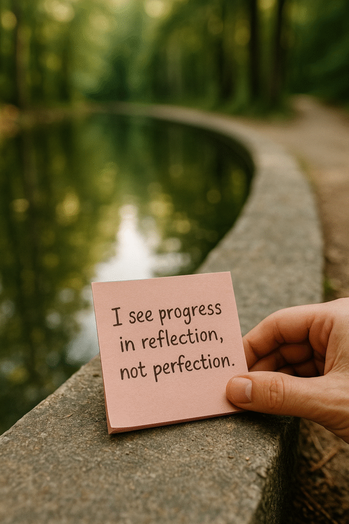 I see progress in reflection, not perfection