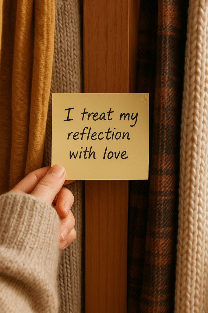 I treat my reflection with love