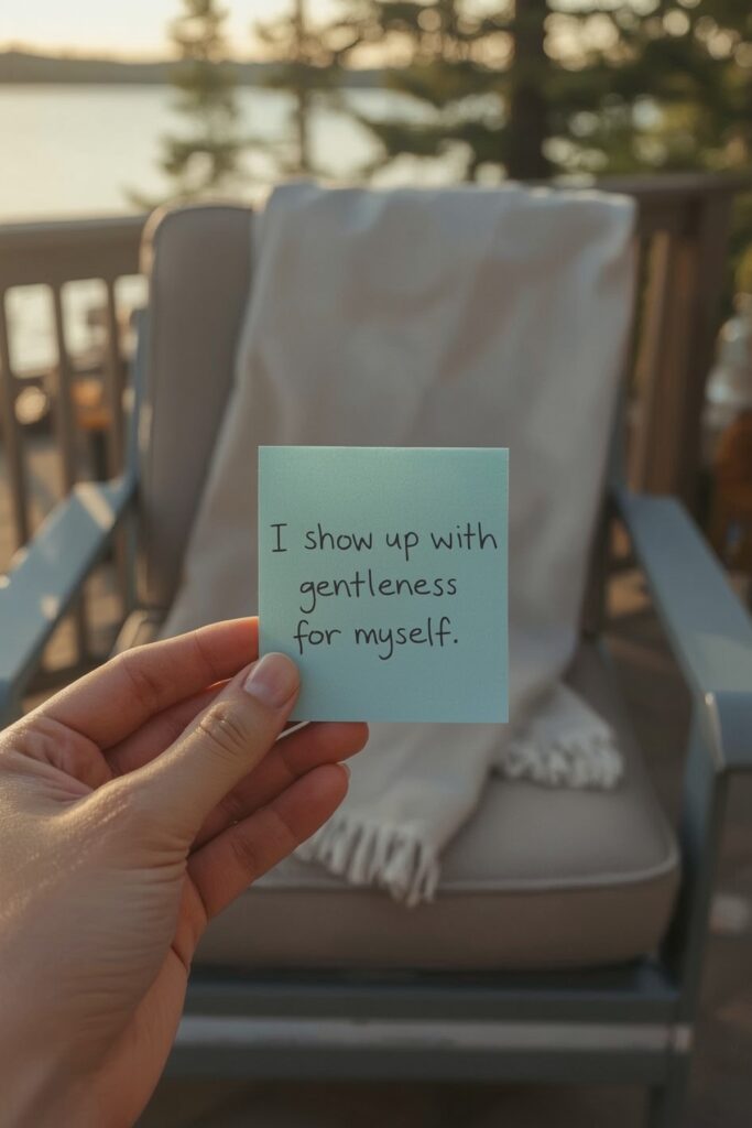 I show up with gentleness for myself