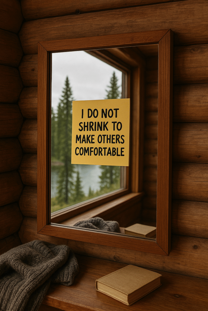 I do not shrink to make others comfortable.