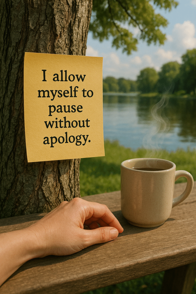 I allow myself to pause without apology