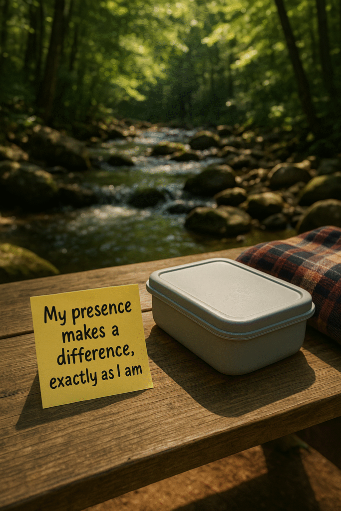 My presence makes a difference, exactly as I am.