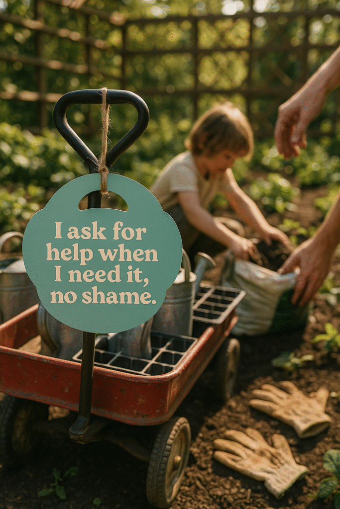 I ask for help when I need it, no shame