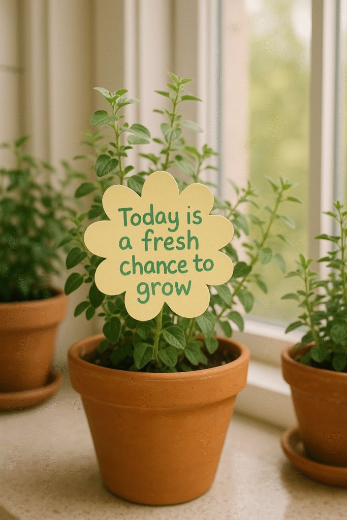 Today is a fresh chance to grow