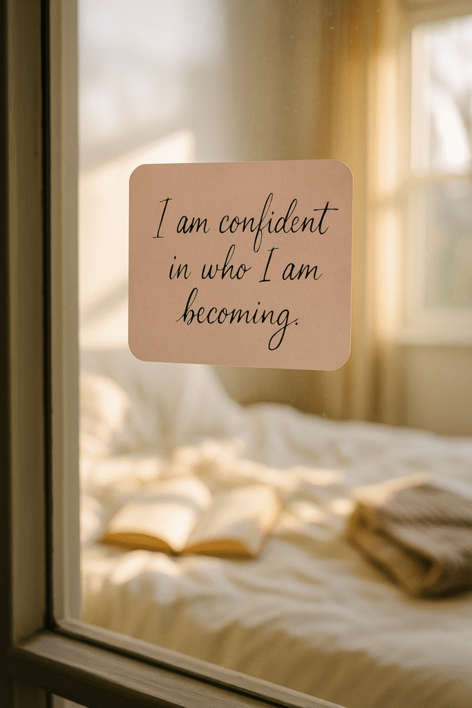 I am confident in who I am becoming