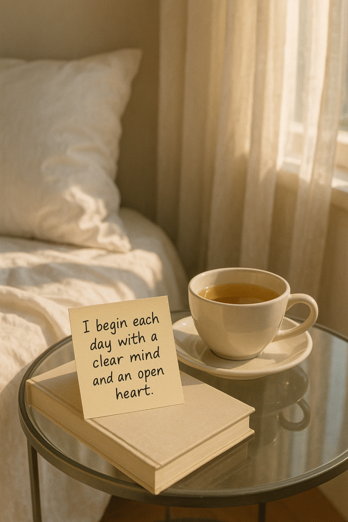 I begin each day with a clear mind and an open heart.