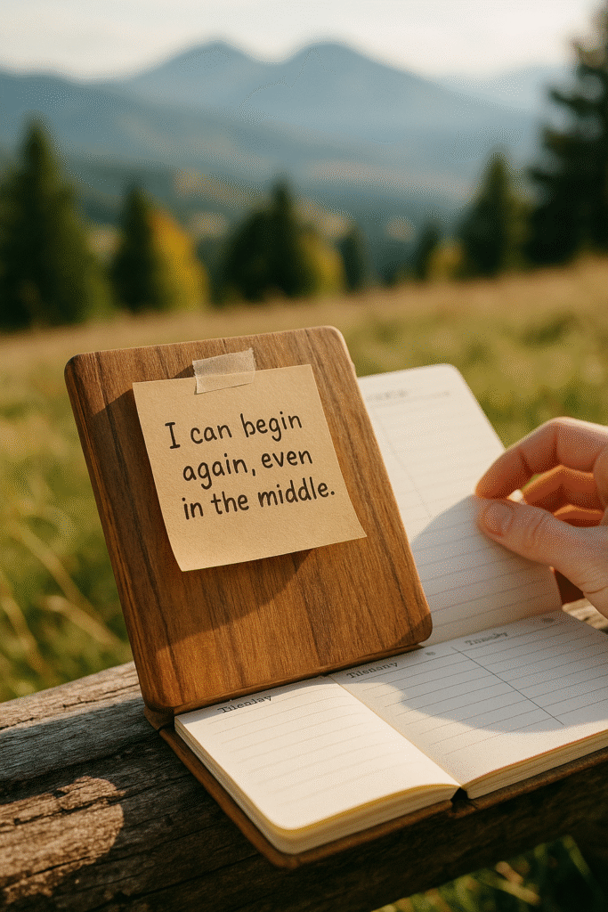 I can begin again, even in the middle