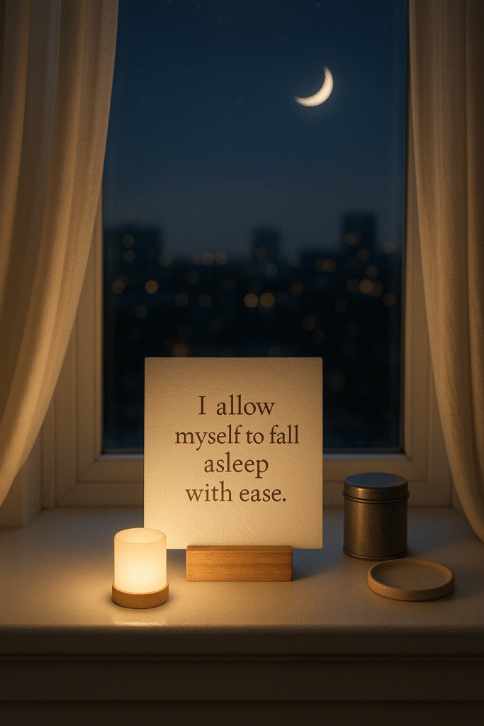 I allow myself to fall asleep with ease.