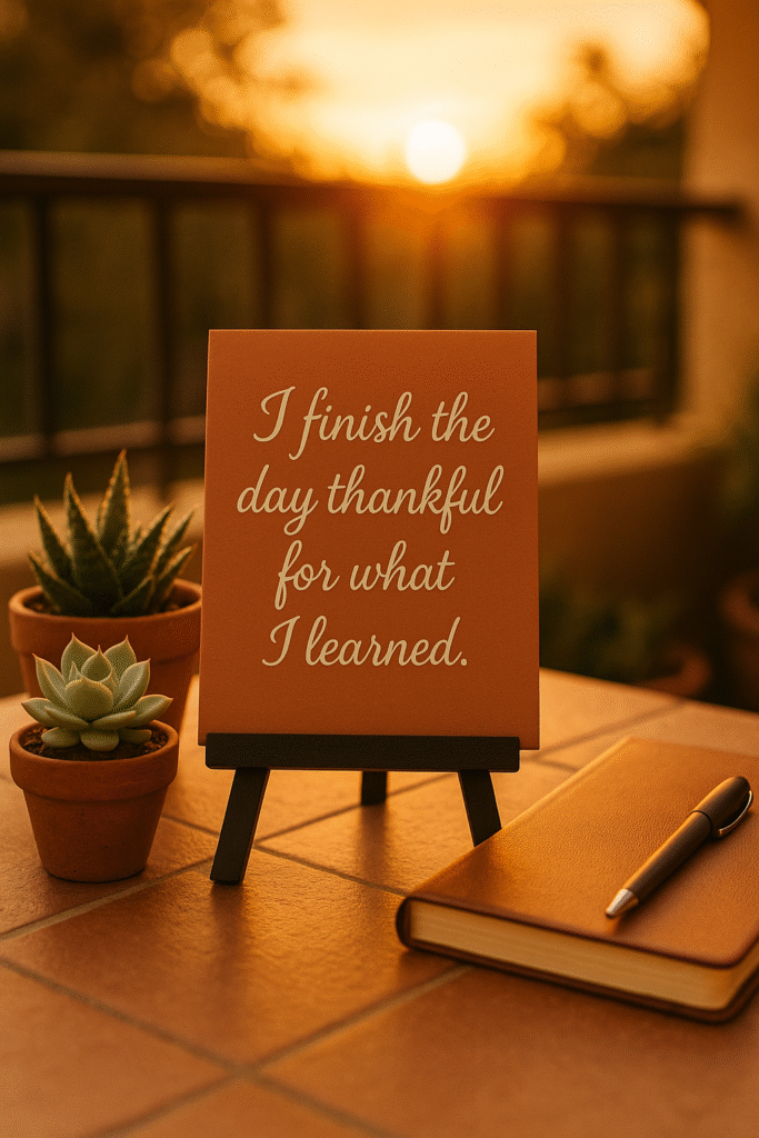 I finished the day thankful for what I learned.