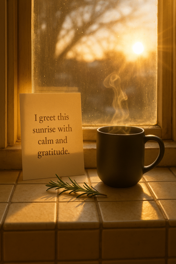 I greet this sunrise with calm and gratitude.