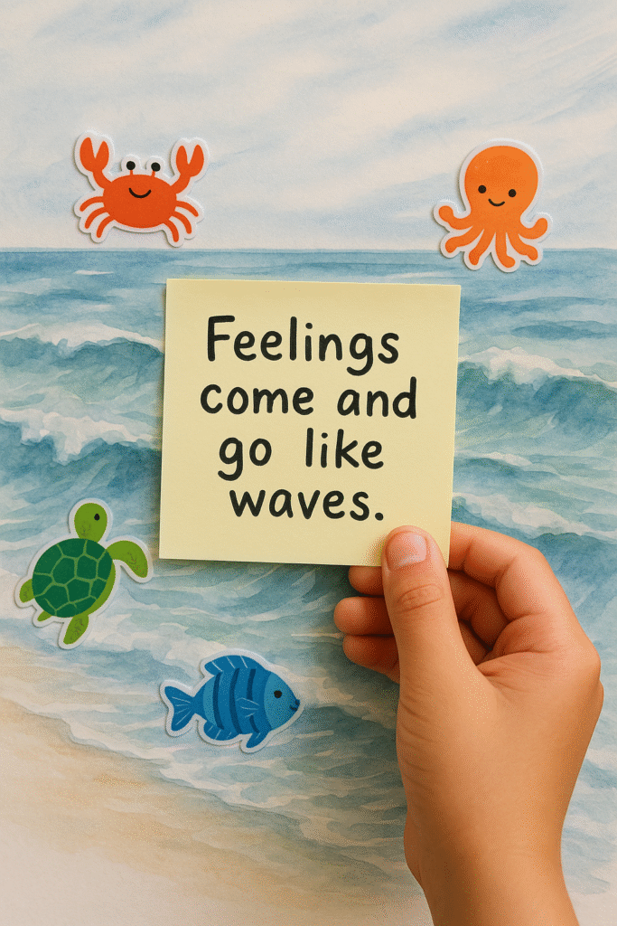 Feelings come and go like waves.