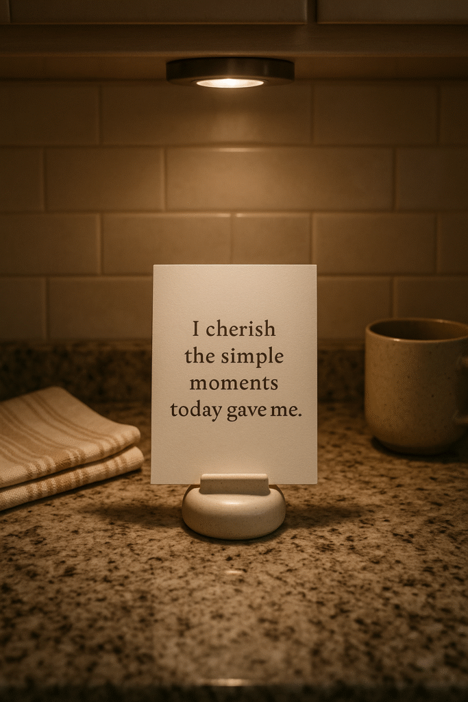 I cherish the simple moments today gave me.