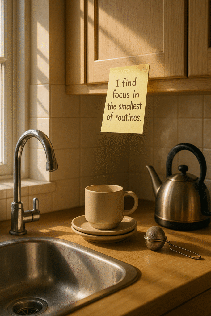 I find focus in the smallest of routines.