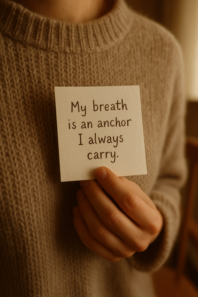 My breath is an anchor I always carry