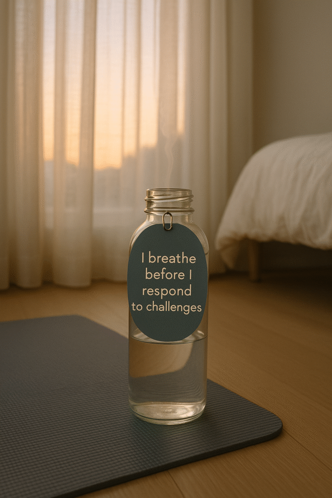 I breathe before I respond to challenges