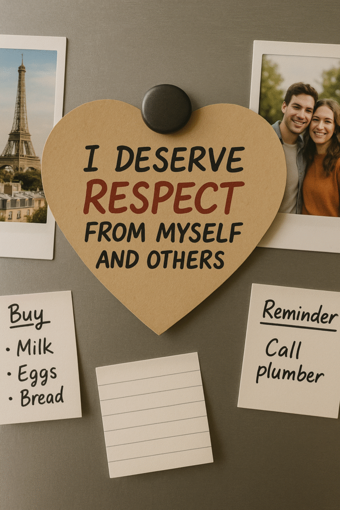 I deserve respect from myself and others