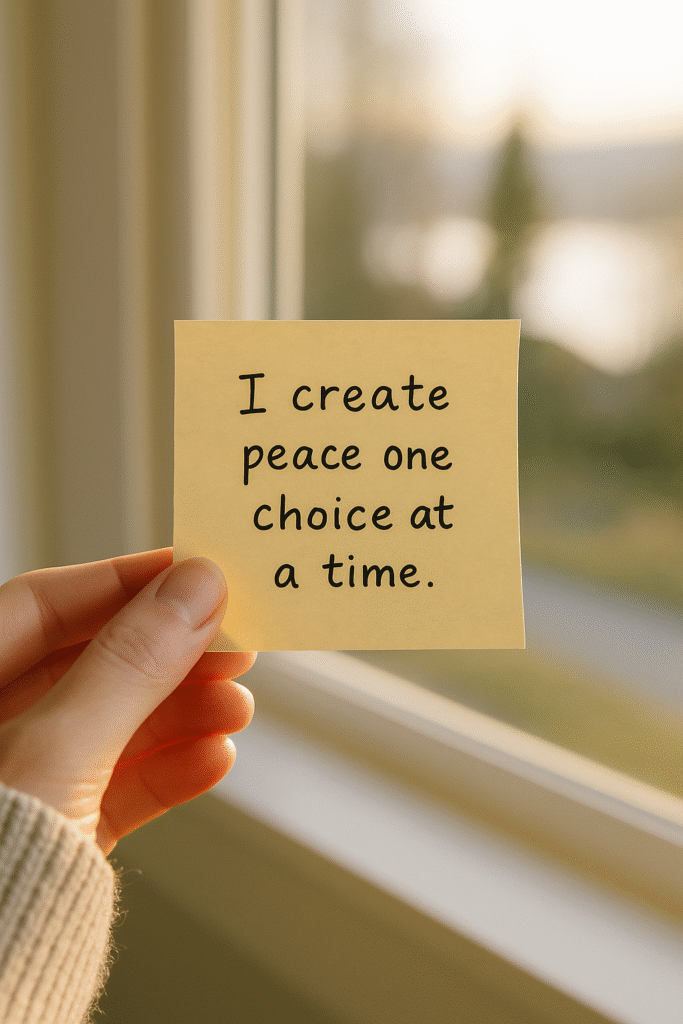 I create peace one choice at a time.
