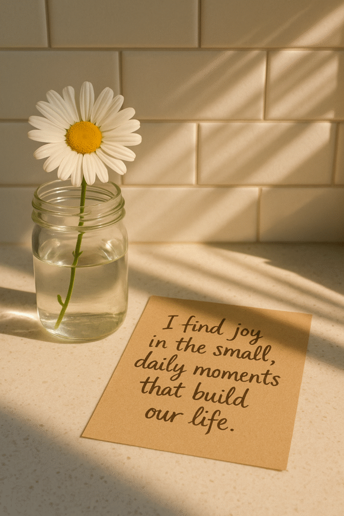 I find joy in the small, daily moments that build our life.