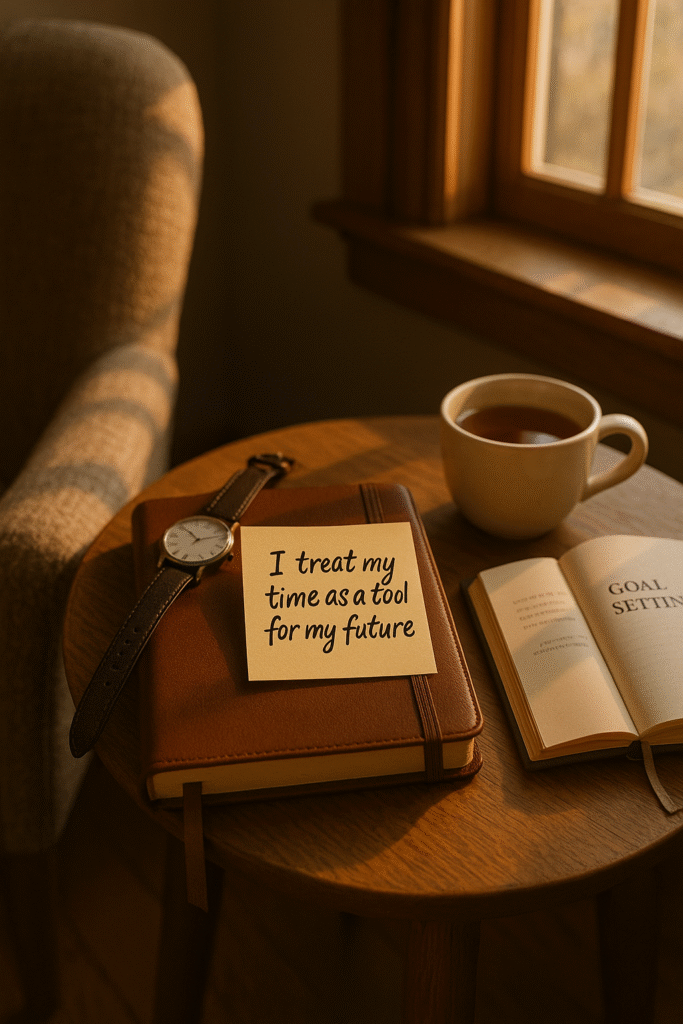 I treat my time as a tool for my future.