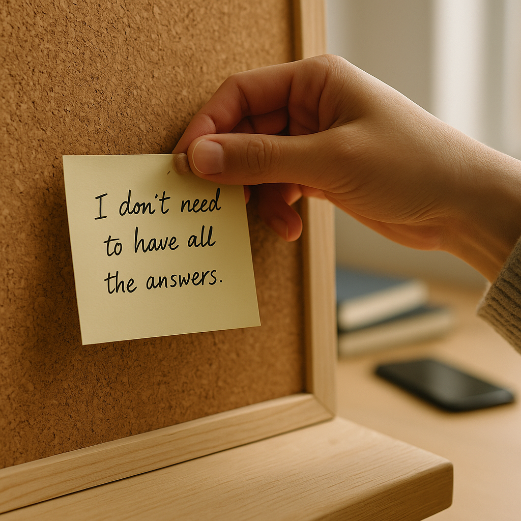 I don’t need to have all the answers