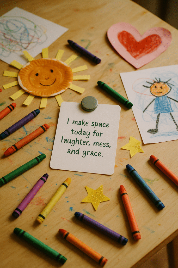 I make space today for laughter, mess, and grace.