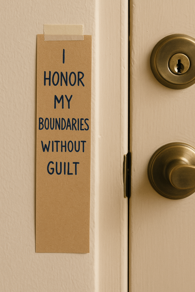 I honor my boundaries without guilt