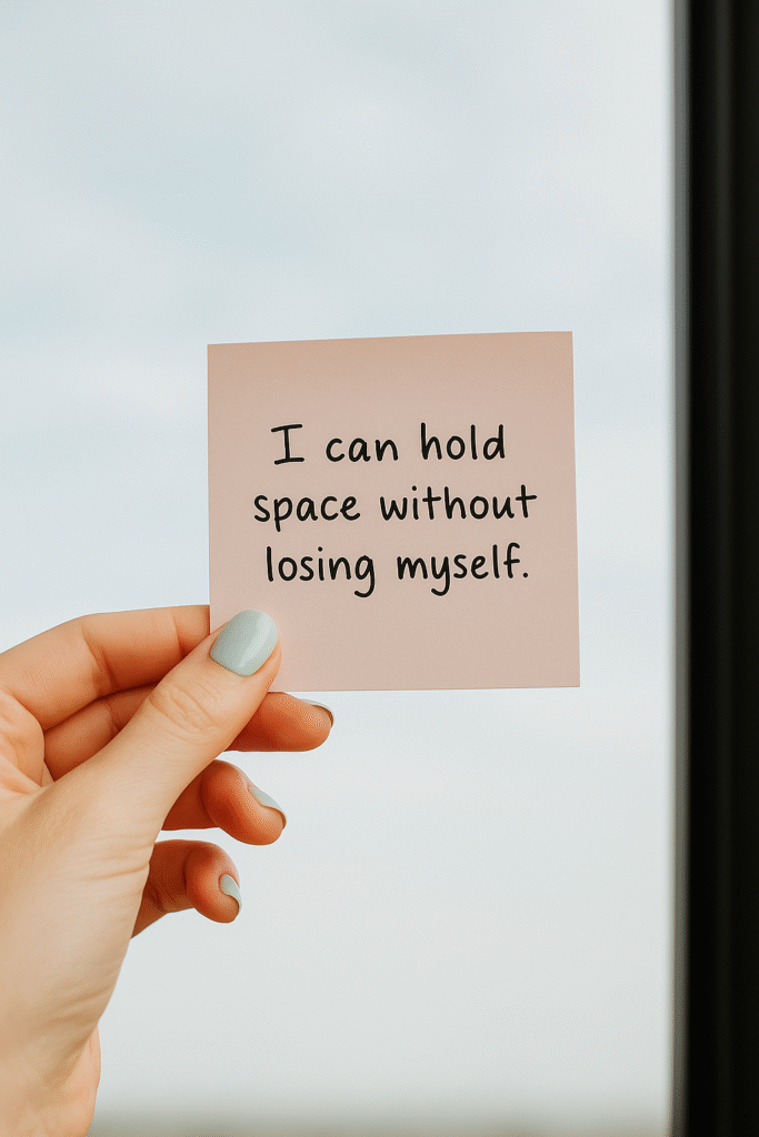 I can hold space without losing myself