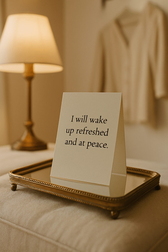 I will wake up refreshed and at peace.