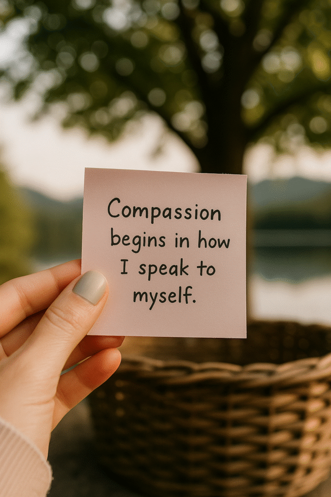 Compassion begins in how I speak to myself