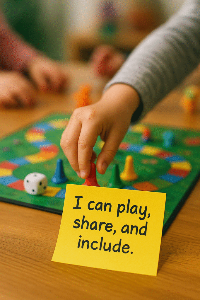 I can play, share, and include.