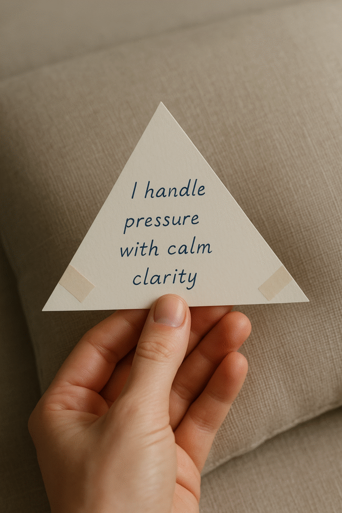 I handle pressure with calm clarity