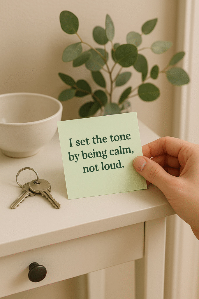 I set the tone by being calm, not loud