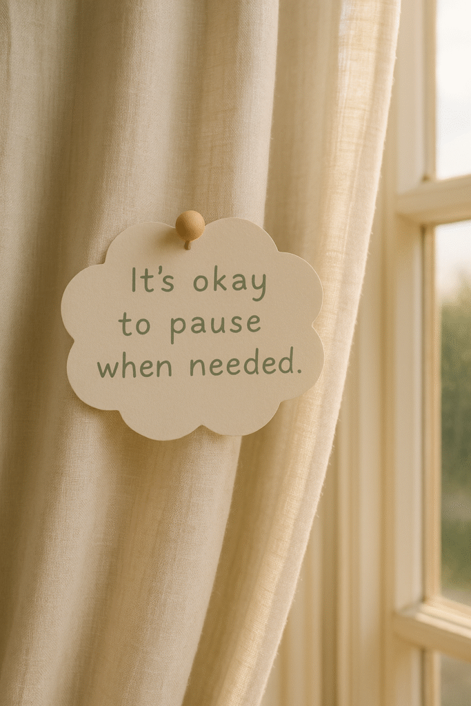 It’s okay to pause when needed