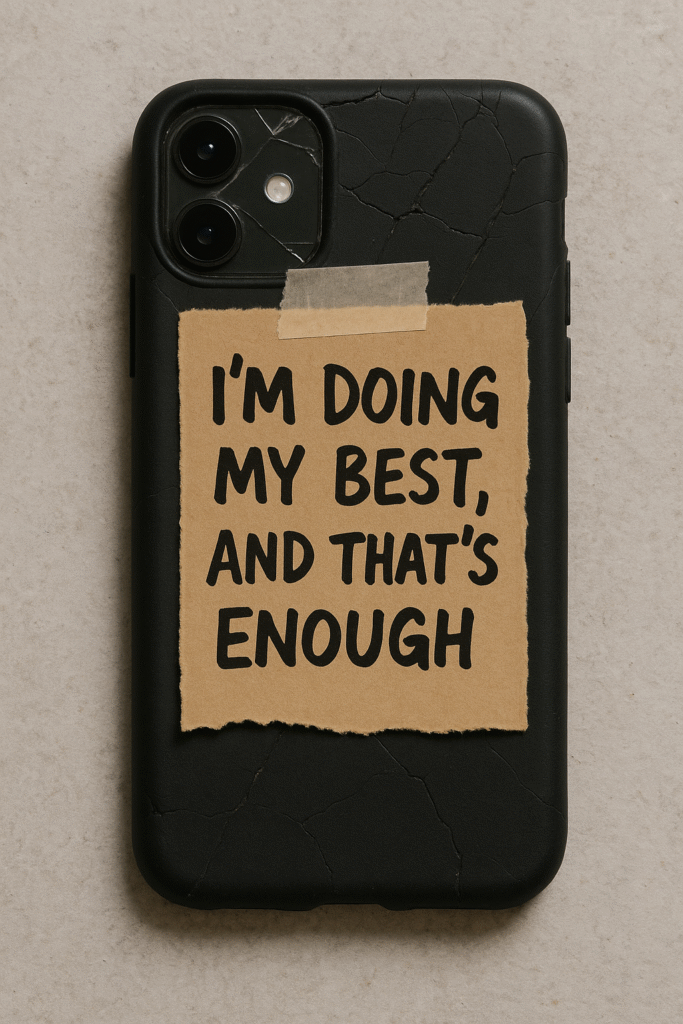 I’m doing my best, and that’s enough
