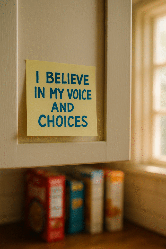 I believe in my voice and choices