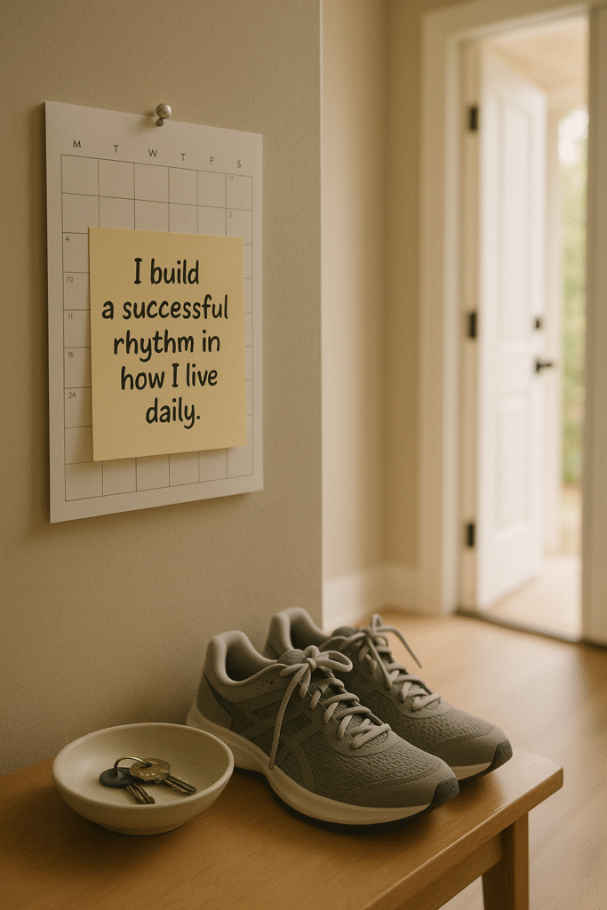 I build a successful rhythm in how I live daily.