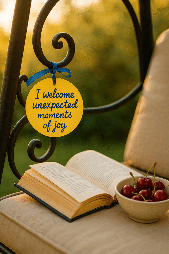I welcome unexpected moments of joy.
