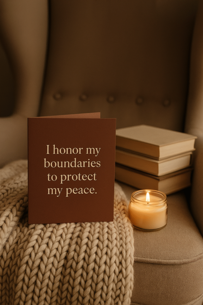 I honor my boundaries to protect my peace