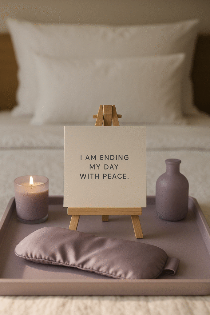 I am ending my day with peace.