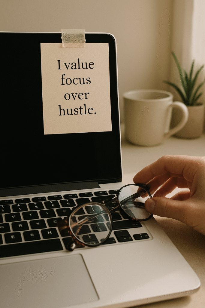 I value focus over hustle