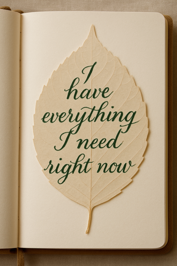 I have everything I need right now